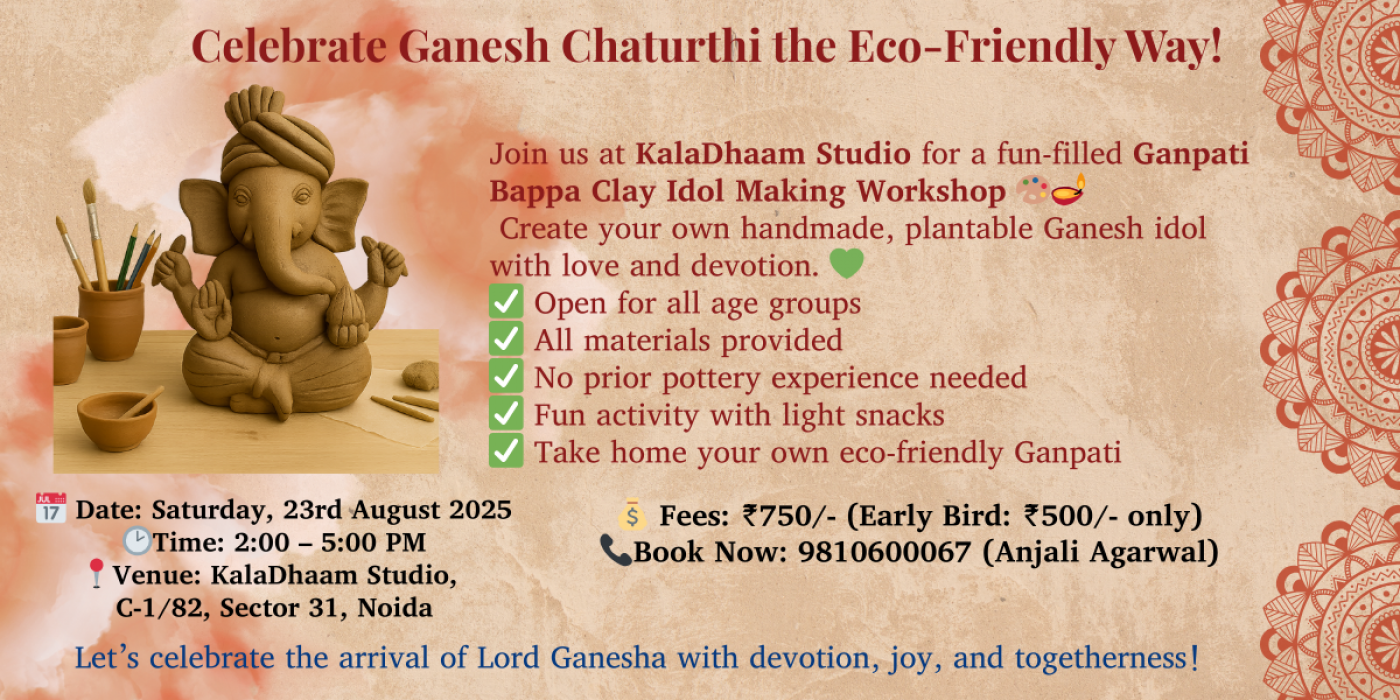 Eco-Friendly Ganesh Idol Making Workshop – Noida, 23 August | Event in Noida | AllEvents