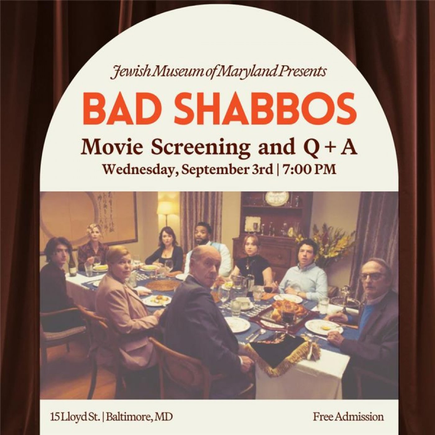 Bad Shabbos: Movie Screening and Q + A, 3 September | Event in Baltimore | AllEvents