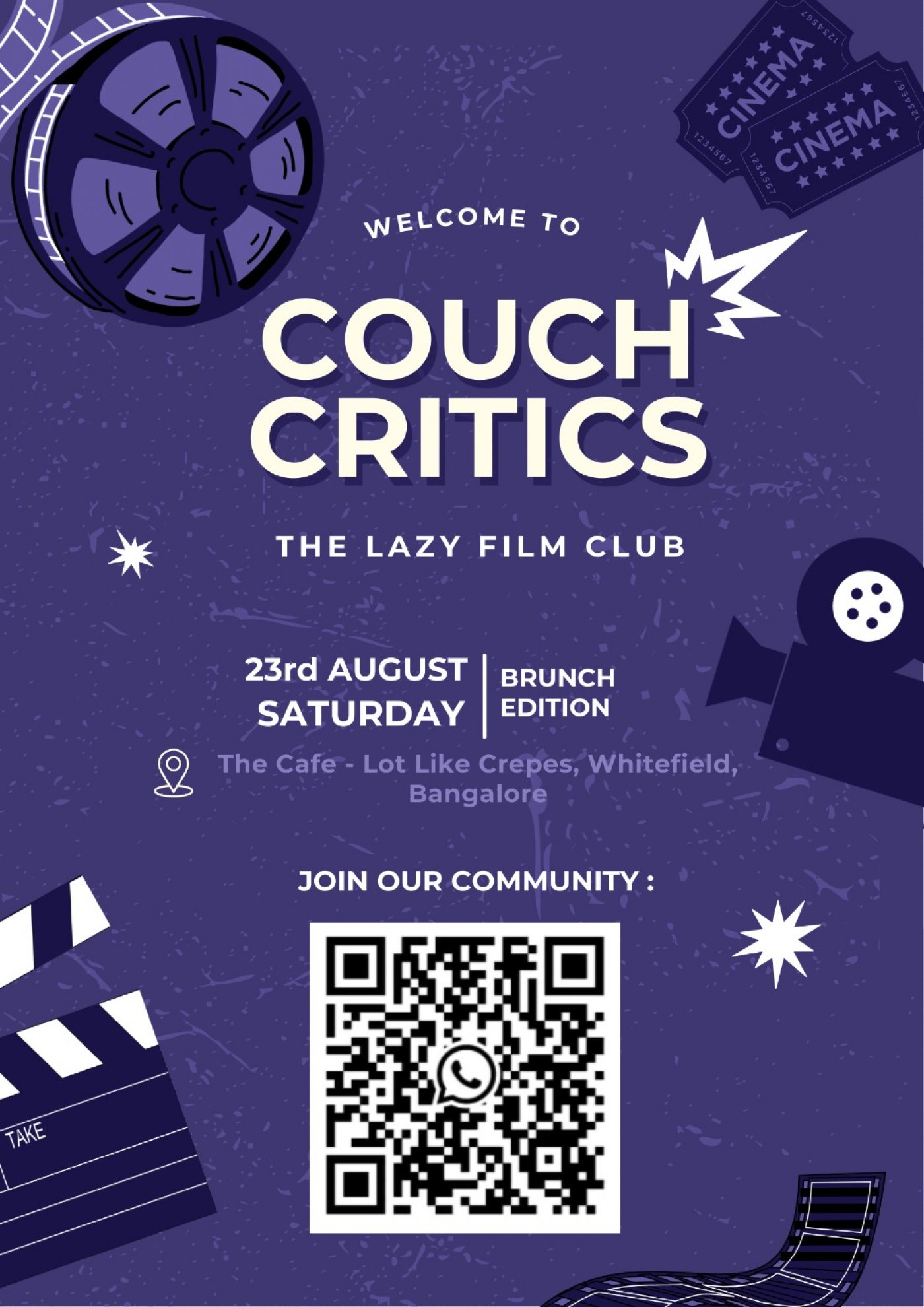 🎬 The Lazy Film Club - Brunch Edition, 30 August | Event in Bangalore | AllEvents