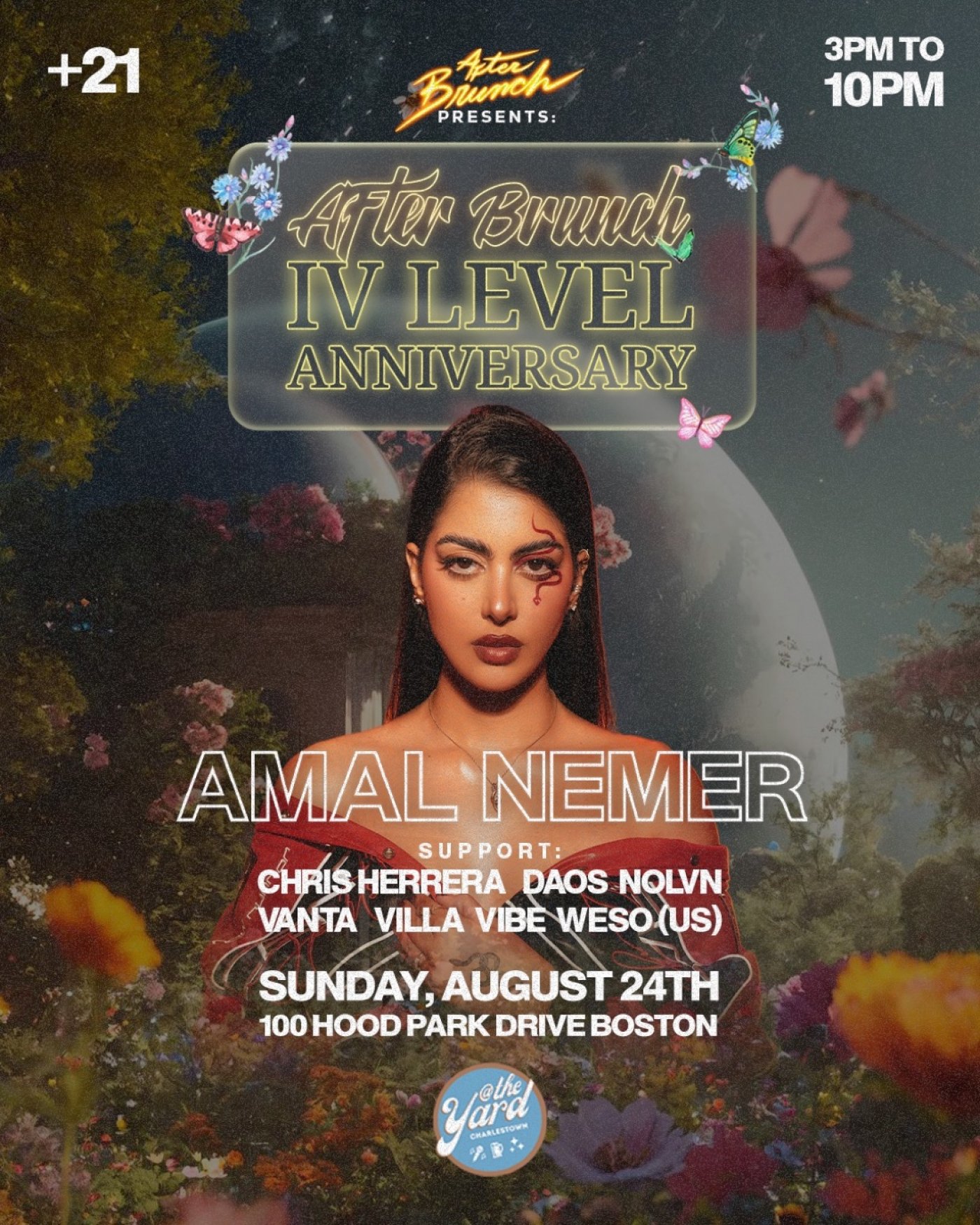 Day-to-Night Rooftop House Party — IV Level Anniversary w/ Amal Nemer @theyard, 24 August | Event in Boston