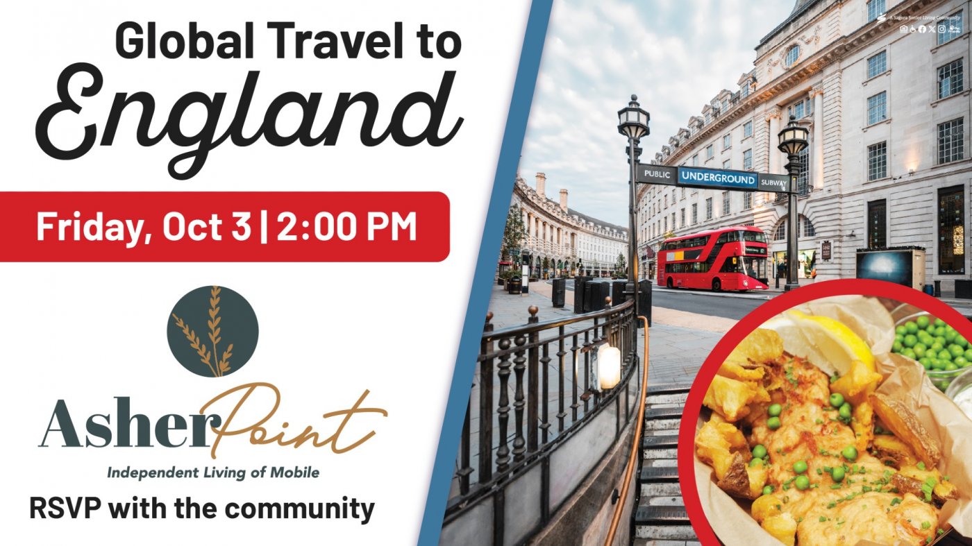 Global Travel to England, 3 October | Event in Mobile | AllEvents