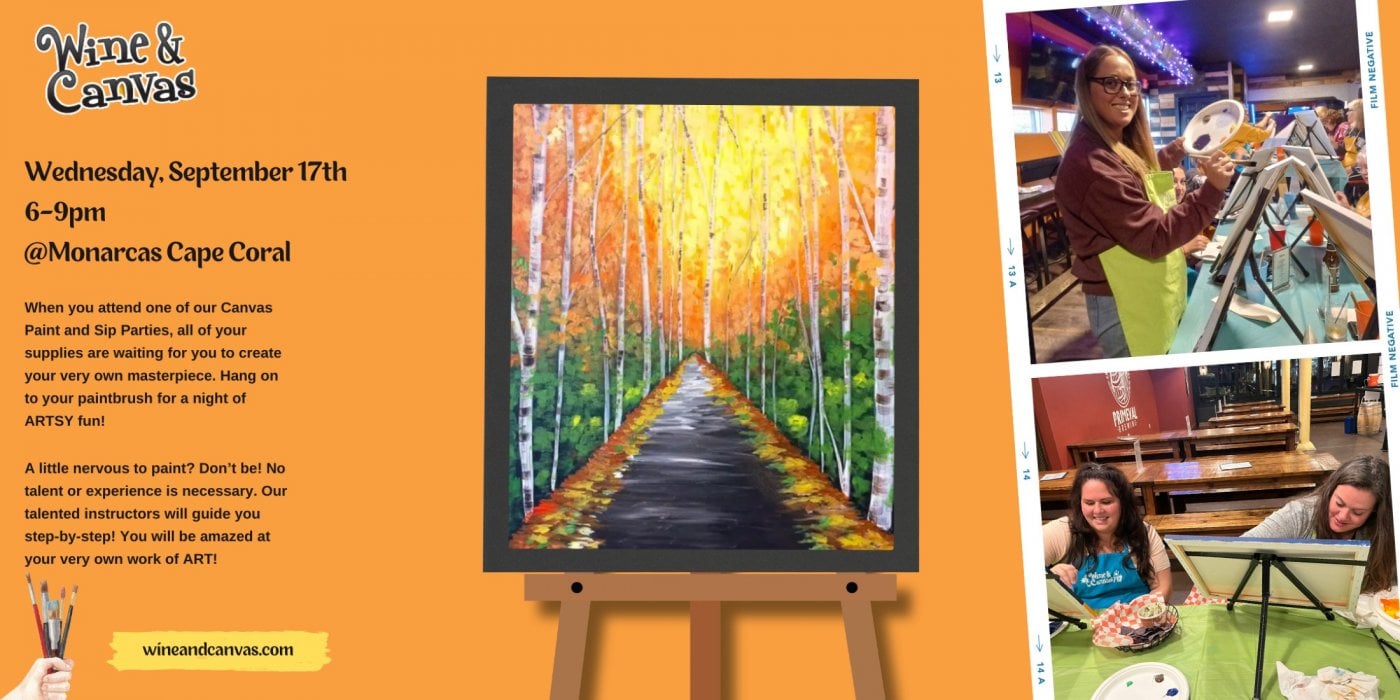 Cape Coral Paint and Pour – Sunlit Fall Walkway, 17 September | Event in Cape Coral | AllEvents