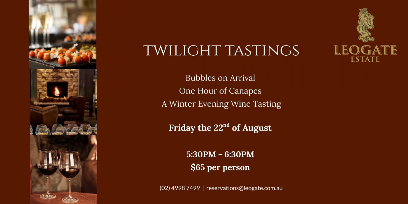 Twilight Tastings at Leogate, 22 August | Event in Cessnock | AllEvents