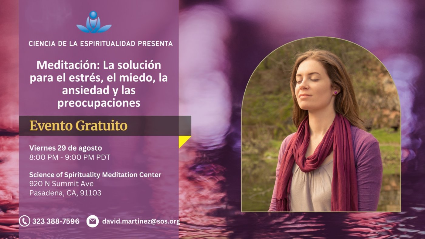 Meditación: La solución para el estrés, el miedo, la ansiedad y las preocupaciones, 29 August | AllEvents