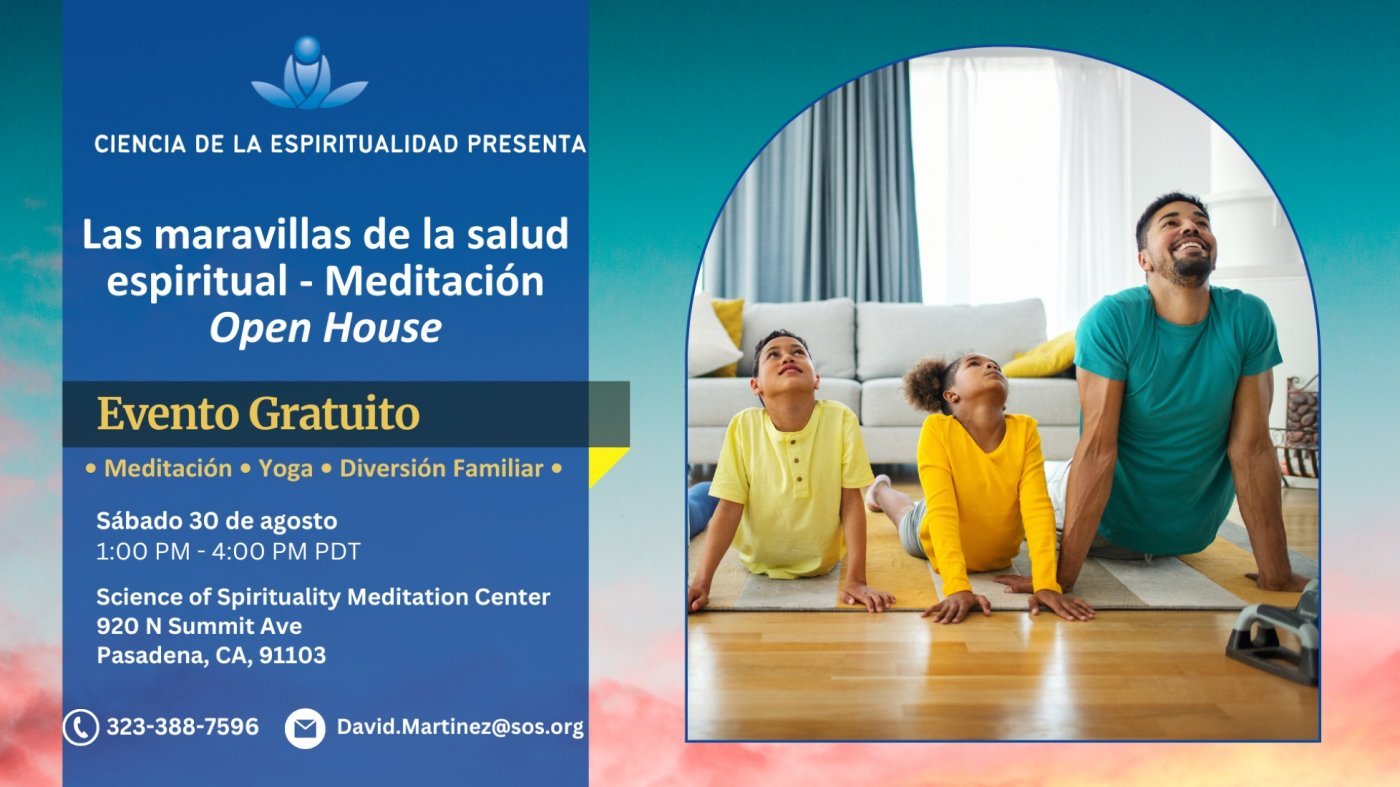 Las maravillas de la salud espiritual - Meditación - Open House, 30 August | Event in Pasadena | AllEvents