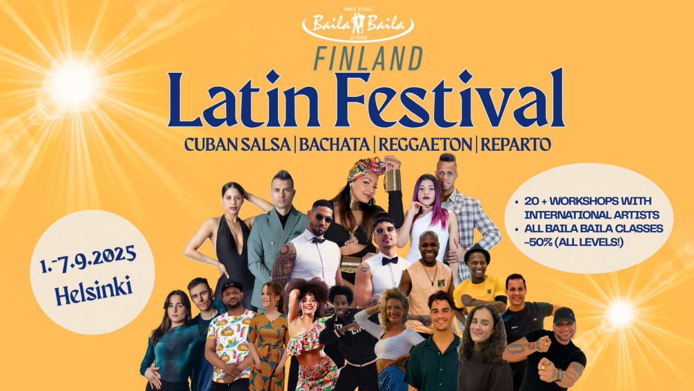 Finland Latin Festival 1-7 September - Salsa, bachata, reggaeton & reparto, 1 September | Event in Helsinki