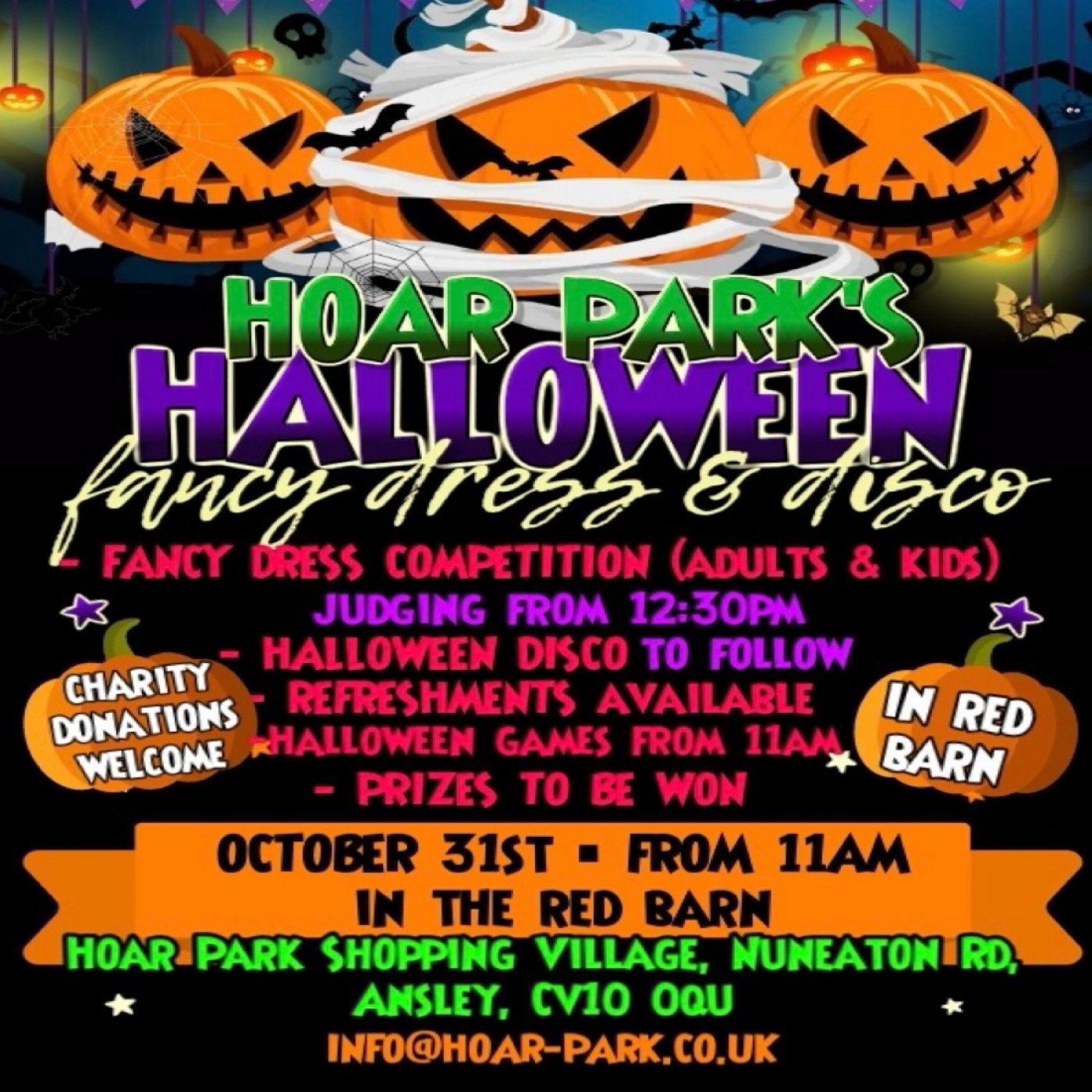 HALLOWEEN FANCY DRESS & DISCO, 31 October | Event in Nuneaton | AllEvents