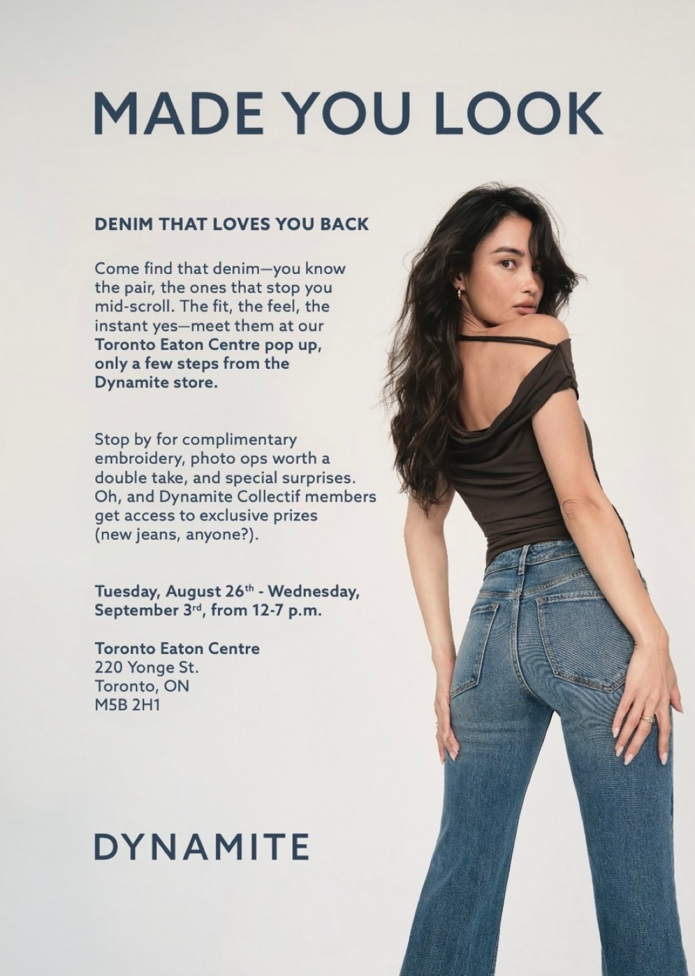 Made You Look - Dynamite Clothing Denim Pop-Up | Event in Toronto | AllEvents