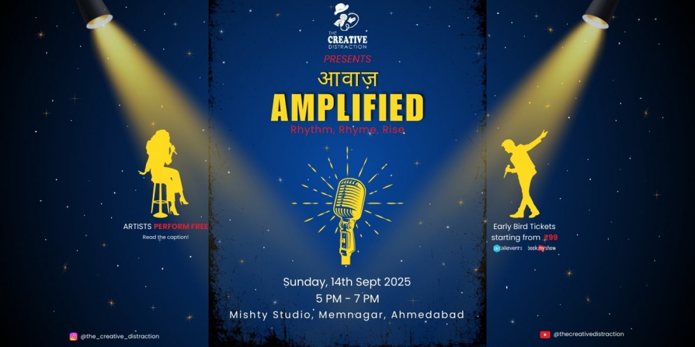 आवाज़ Amplified - The Creative Distraction, 14 September | Event in Ahmedabad | AllEvents