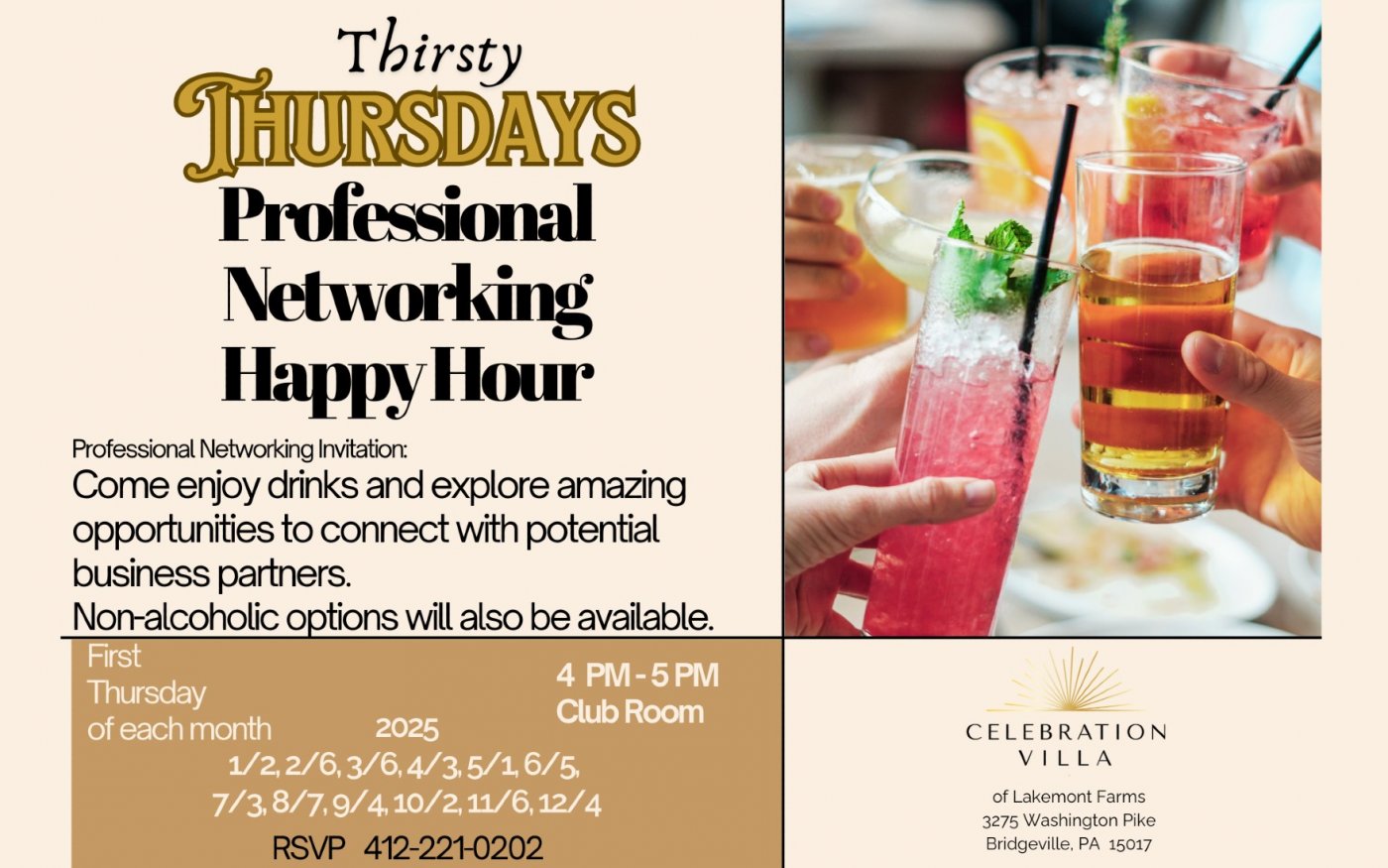 Raise Your Glass to New Connections: Thirsty Thursdays Professional Networking Happy Hour!, 4 September | AllEvents