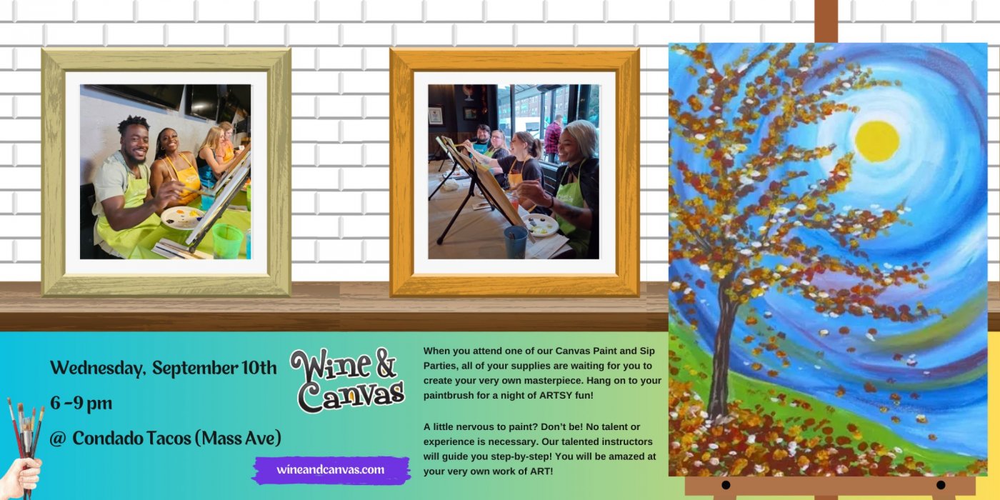 Mass Ave Autumn Paint n Sip – Fall Moon, 10 September | Event in Indianapolis | AllEvents