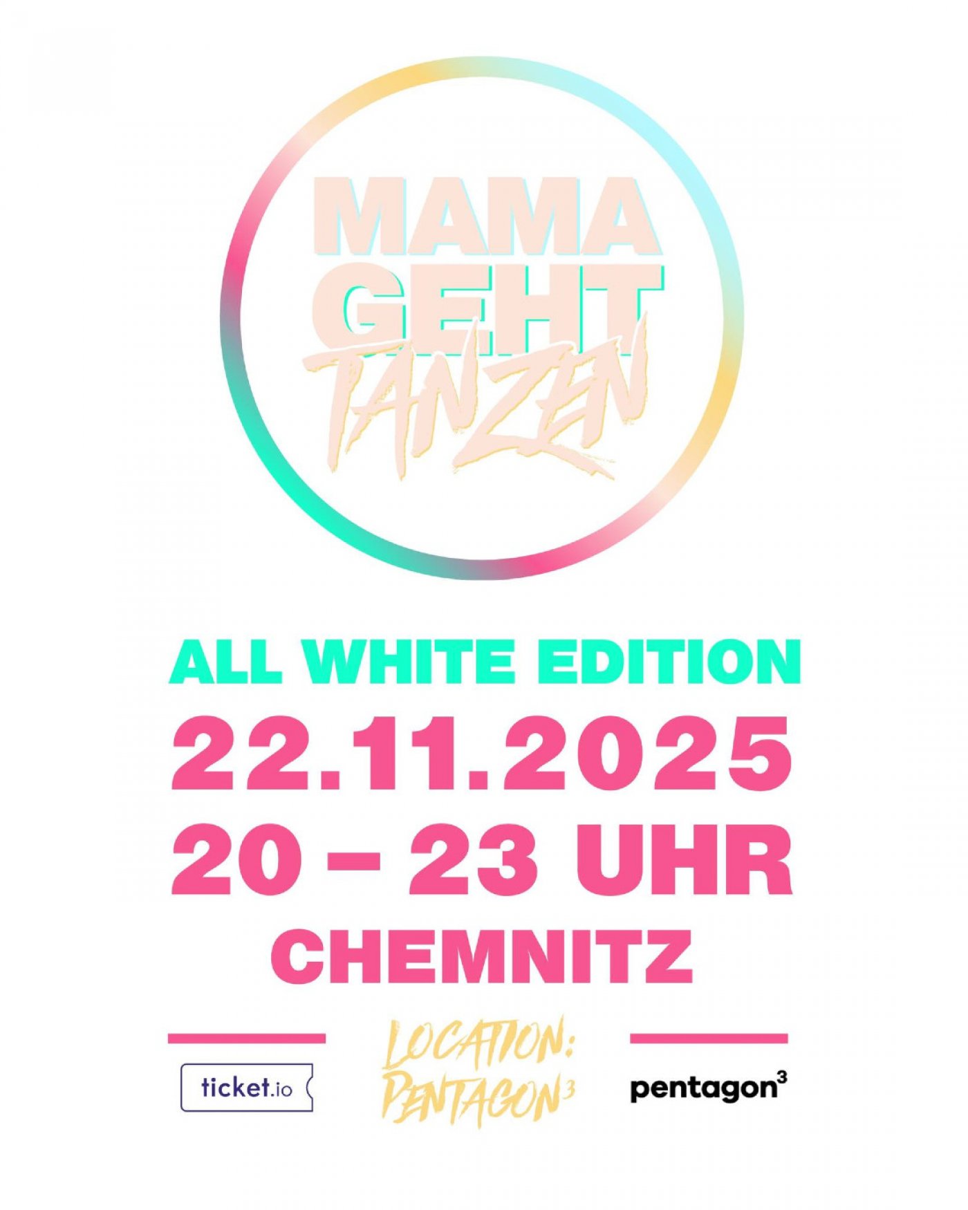 MAMAGEHTTANZEN ALL WHITE// 80er+90er Chemnitz @pentagon3, 22 November | Event in Chemnitz | AllEvents