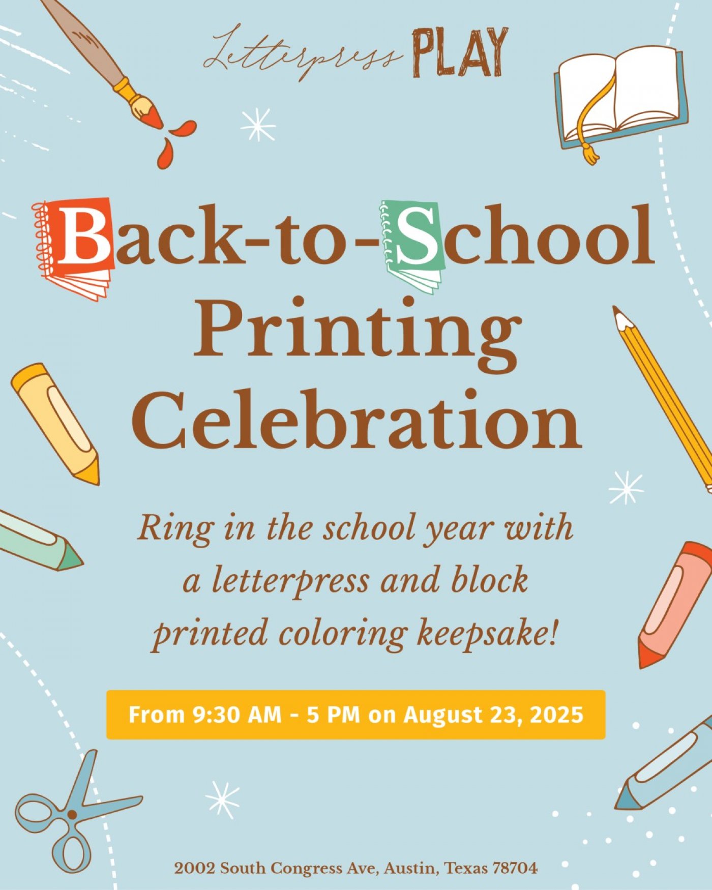 Back-to-School Printing Celebration, 23 August | Event in Austin | AllEvents