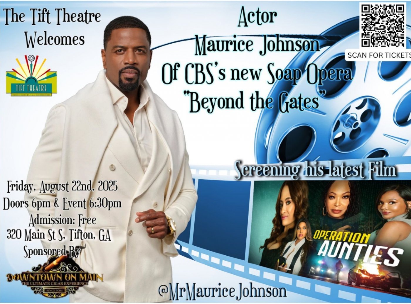  "Beyond The Gates" star Maurice Johnson comes to Tifton, Screening New Film, Operation Aunties.
