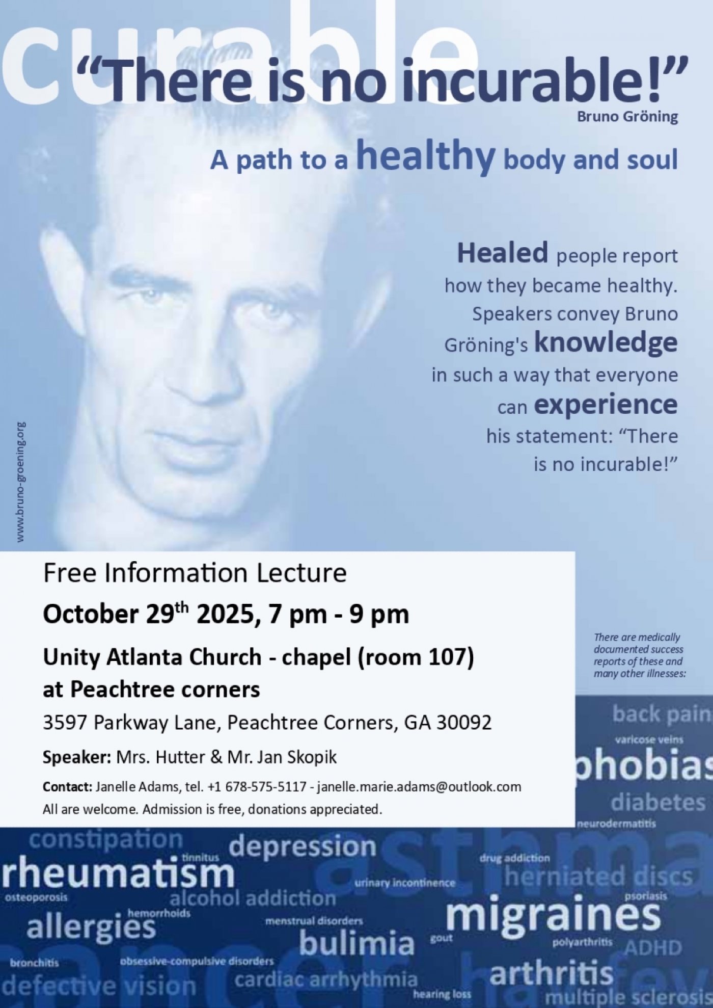 Info Lecture: Help & Healing on Spiritual Path thru Bruno Groening’s Teaching - Medically Verifiable, 22 August