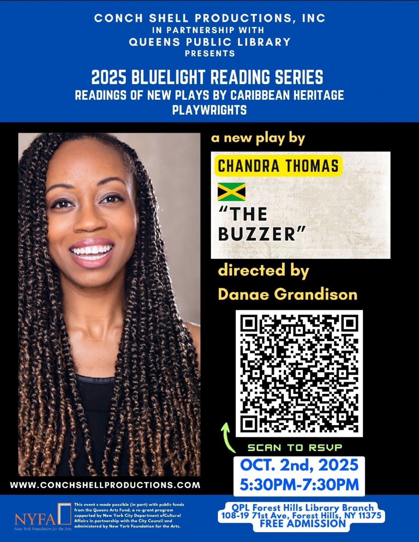 Caribbean Heritage Theatre Comes to Queens:  a New Play by CHANDRA THOMAS, 2 October | Event in Forest Hills