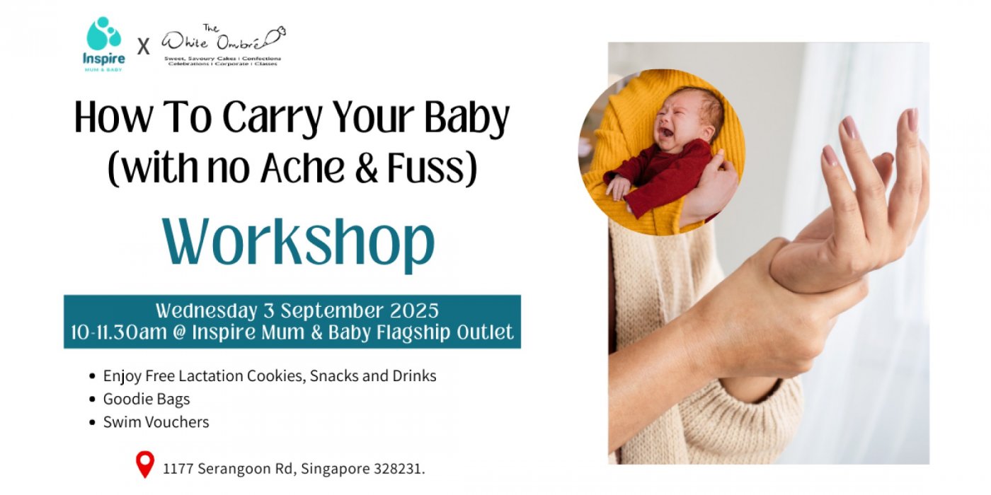 How to Carry Your Baby (Without the Aches) – 90-Minute Hands-On Workshop, 3 September | Event in Singapore