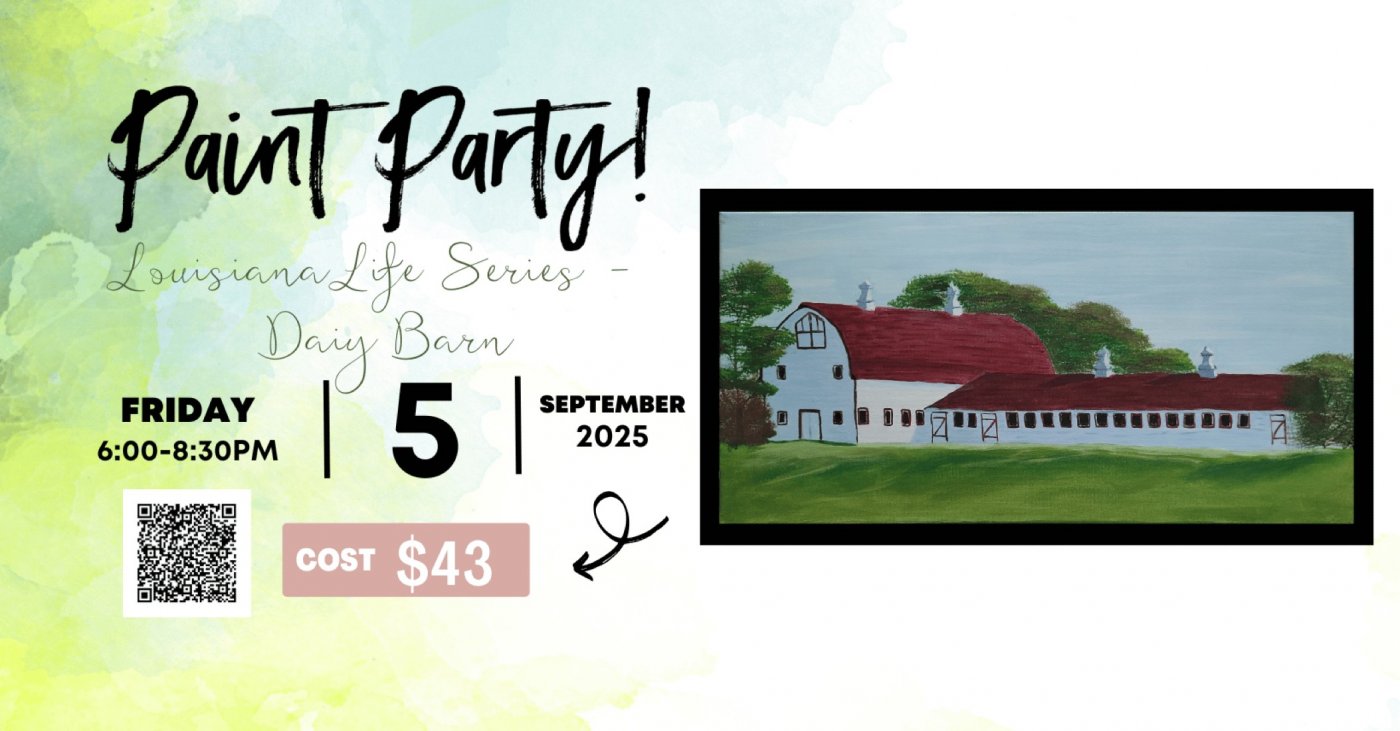 Louisiana Life Series - Dairy Barn 9.5.25, 5 September | Event in Pineville | AllEvents