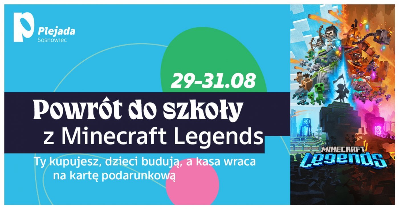 Back to School w świecie Minecrafta – kreatywna przygoda w CH Plejada Sosnowiec, 29 August | Event in Sosnowiec