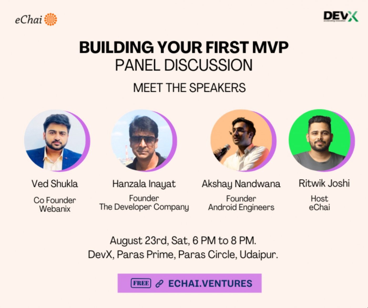 eChai Startup Meetup — Building Your First MVP, 23 August | Event in Udaipur | AllEvents