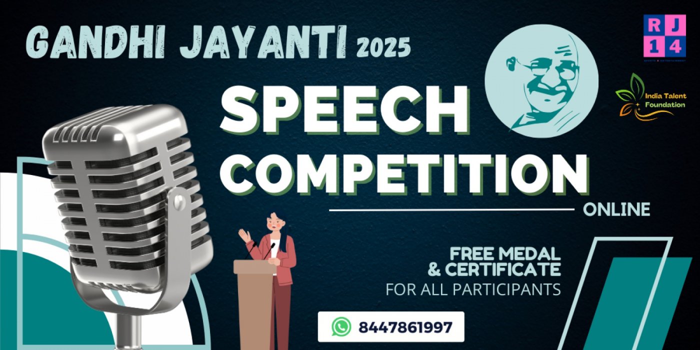 Gandhi Jayanti Speech Competition 2025, 1 September | Online Event | AllEvents