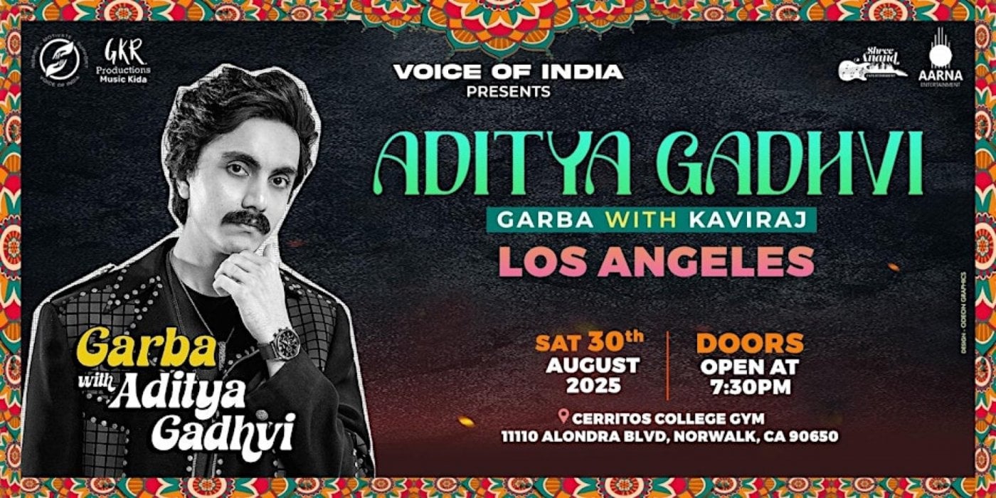 Aditya Gadhvi Garba Los Angeles, 30 August | Event in Norwalk | AllEvents