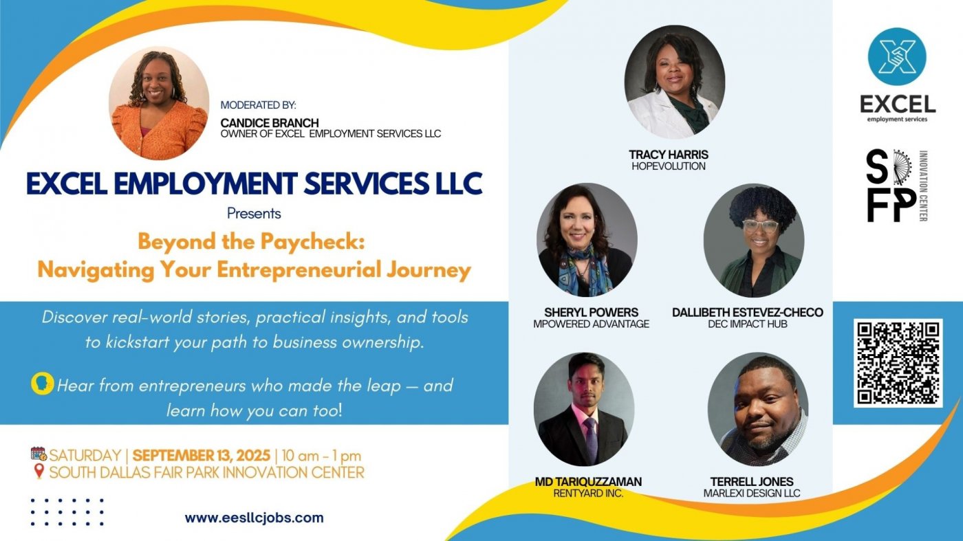 Beyond the Paycheck: Navigating Your Entrepreneurial Journey, 13 September | Event in Dallas | AllEvents