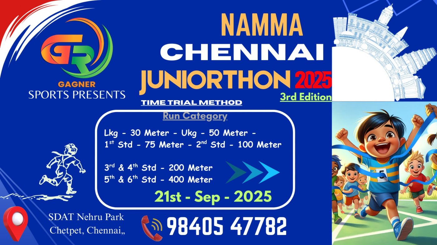 NAMMA CHENNAI JUNIORTHON 2025 (3rd Edition) Sunday, 21 September | Event in Chennai | AllEvents