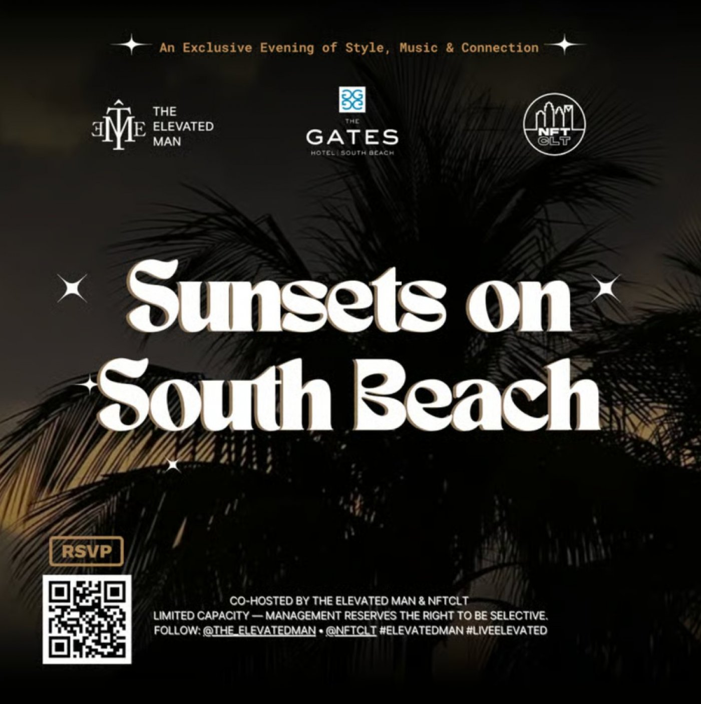 Sunsets on South Beach at The GatesSunsets on South Beach at The Gates, 18 September | Event in Miami Beach