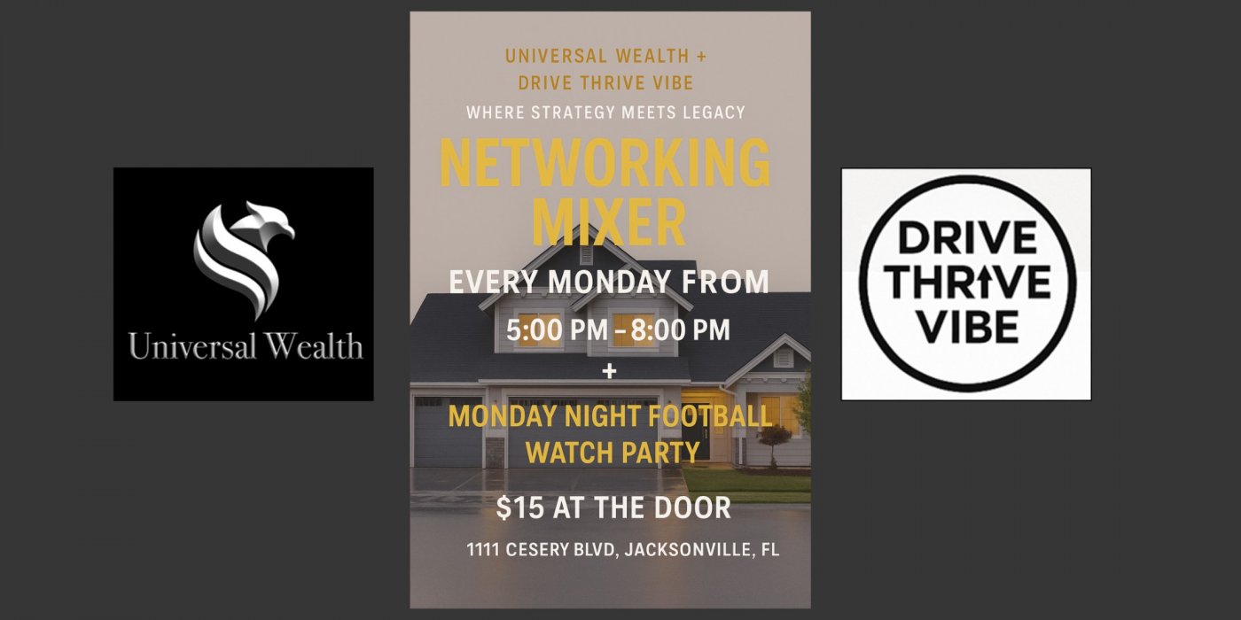 DriveThriveVibe Networking Mixer + Monday Night Football Watch Party | Event in Jacksonville | AllEvents