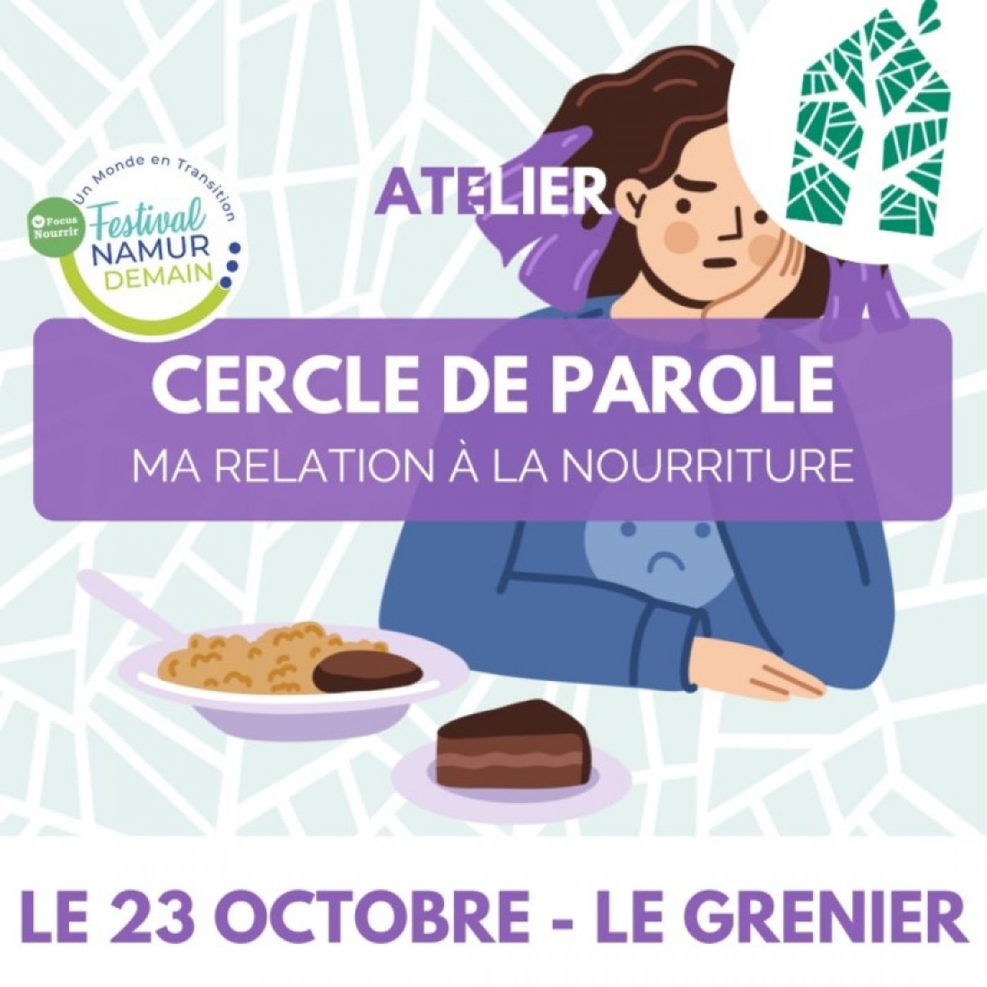 Cercle de parole – Ma relation à la nourriture, 23 October | Event in Namur | AllEvents