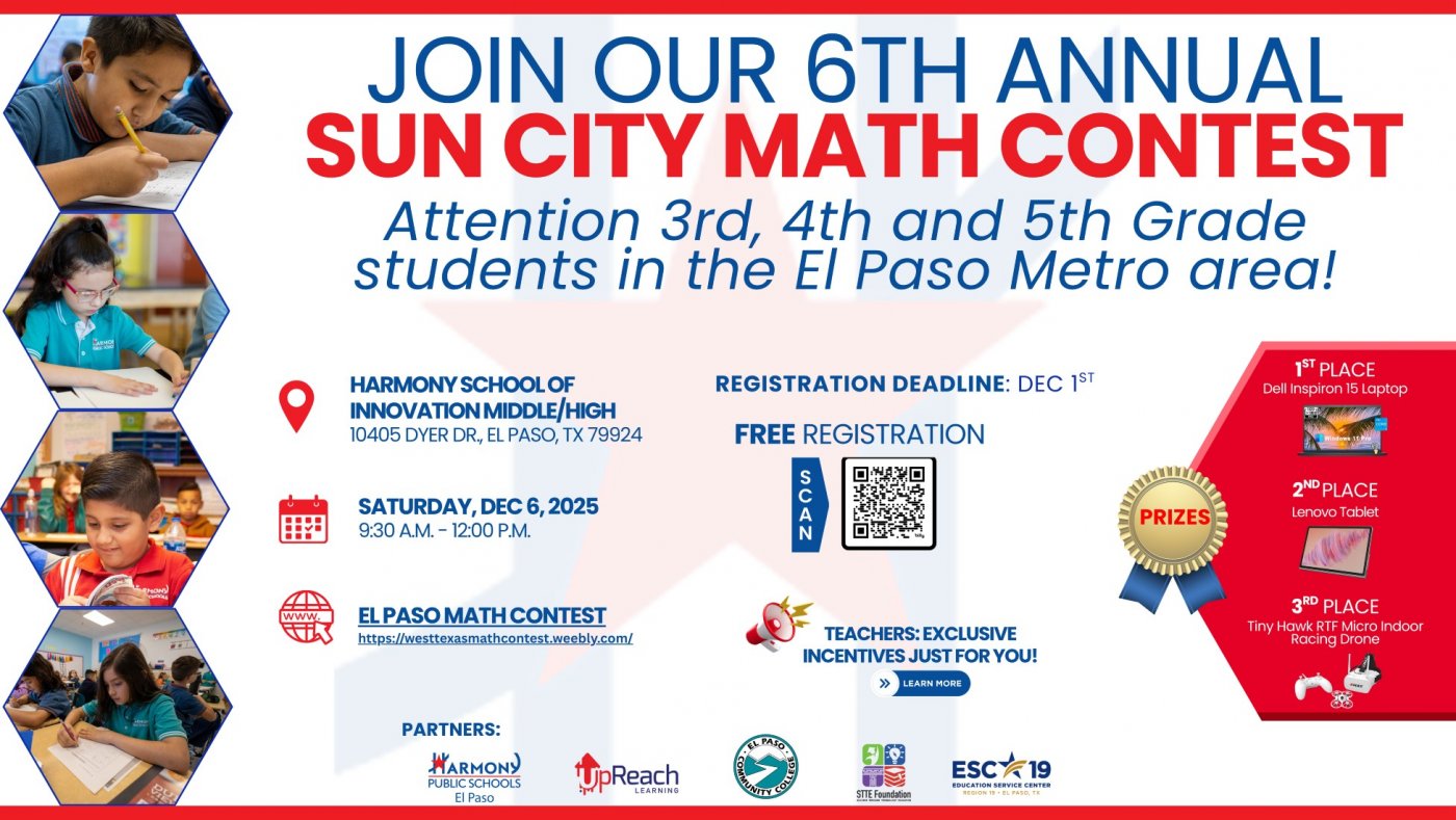 6th Annual Sun City Math Contest, 6 December | Event in El Paso | AllEvents