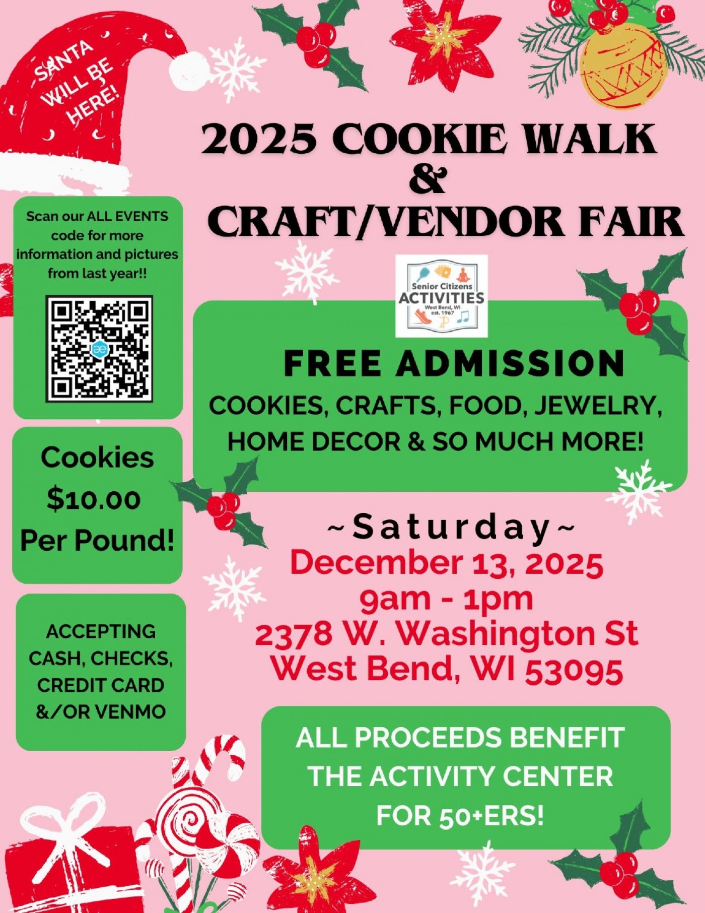 2025 Cookie Walk & Craft/Vendor Fair, 13 December | Event in West Bend | AllEvents