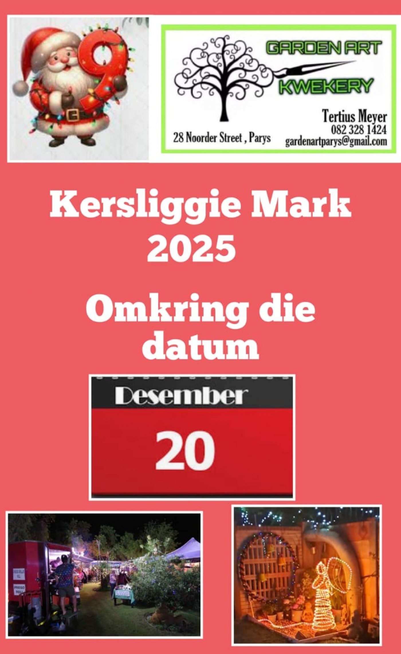 Kersliggie mark 2025, 20 December | Event in Parys | AllEvents