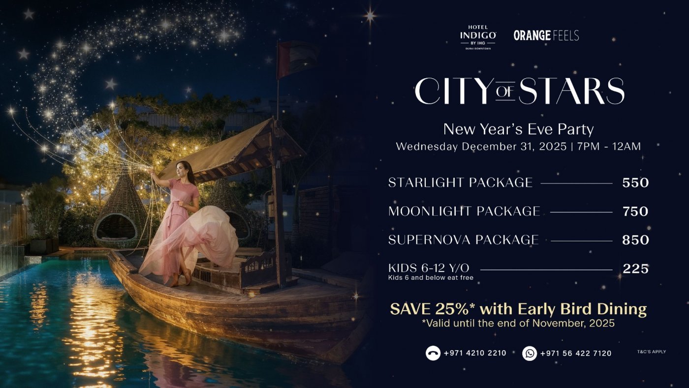 CITY OF STARS NEW YEAR'S EVE ORANGE FEELS, 31 December | Event in Dubai | AllEvents