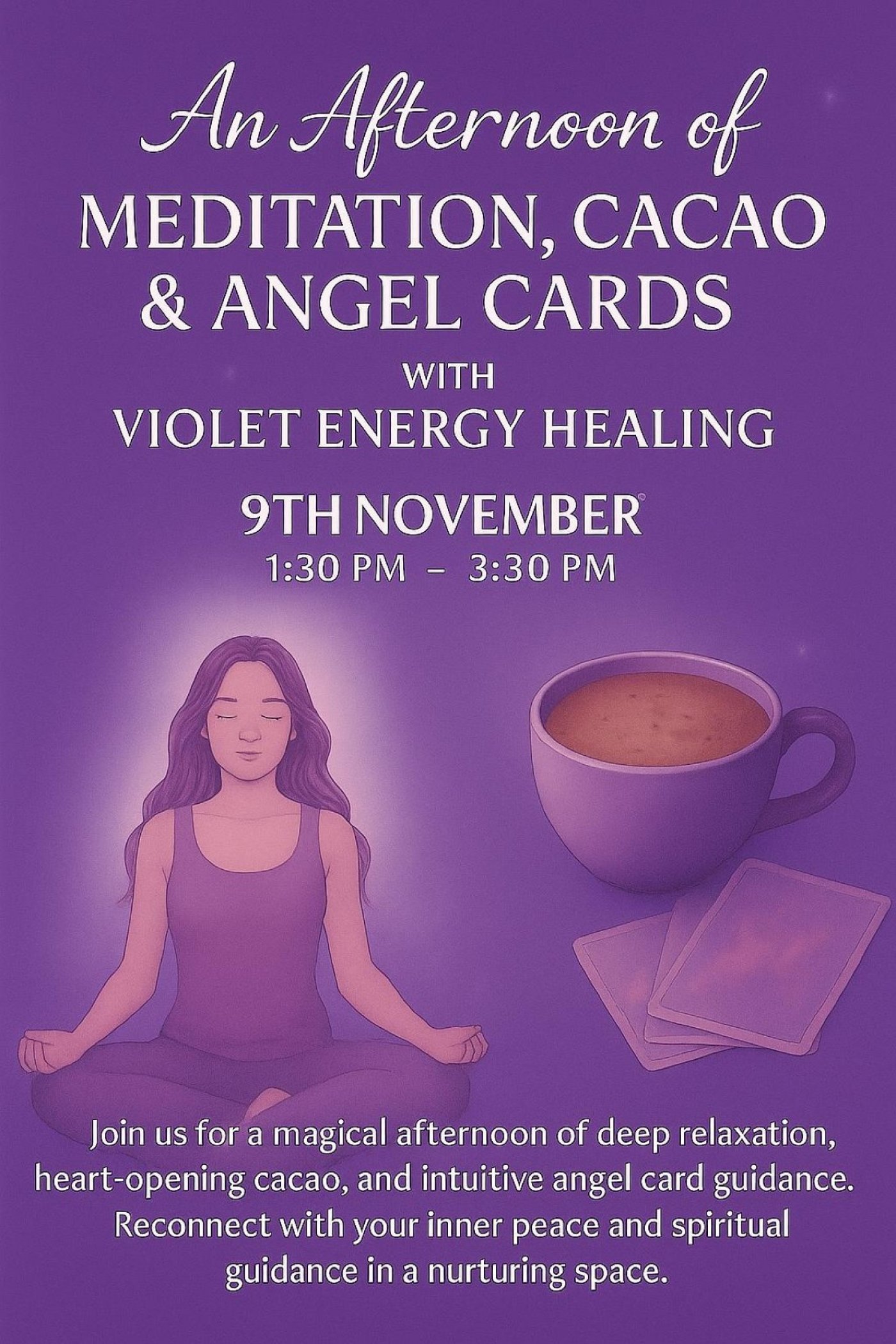 Meditation, Cacao Ceremony, Reiki Healing & Angel cards, 21 November | Event in Tilehurst | AllEvents