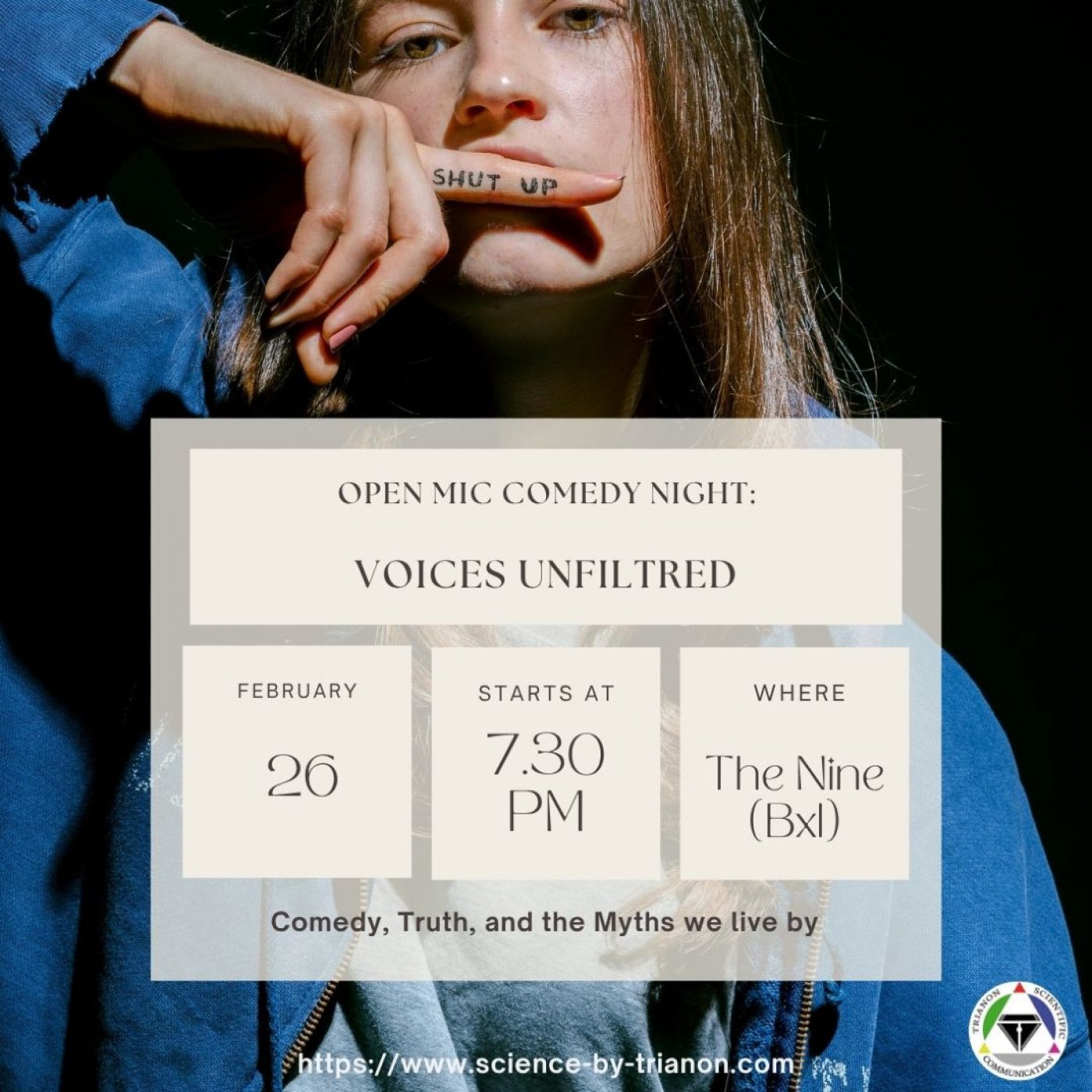 Voices Unfiltered: Comedy, Truth, and the Myths we live by (An open mic comedy night in English), 26 February