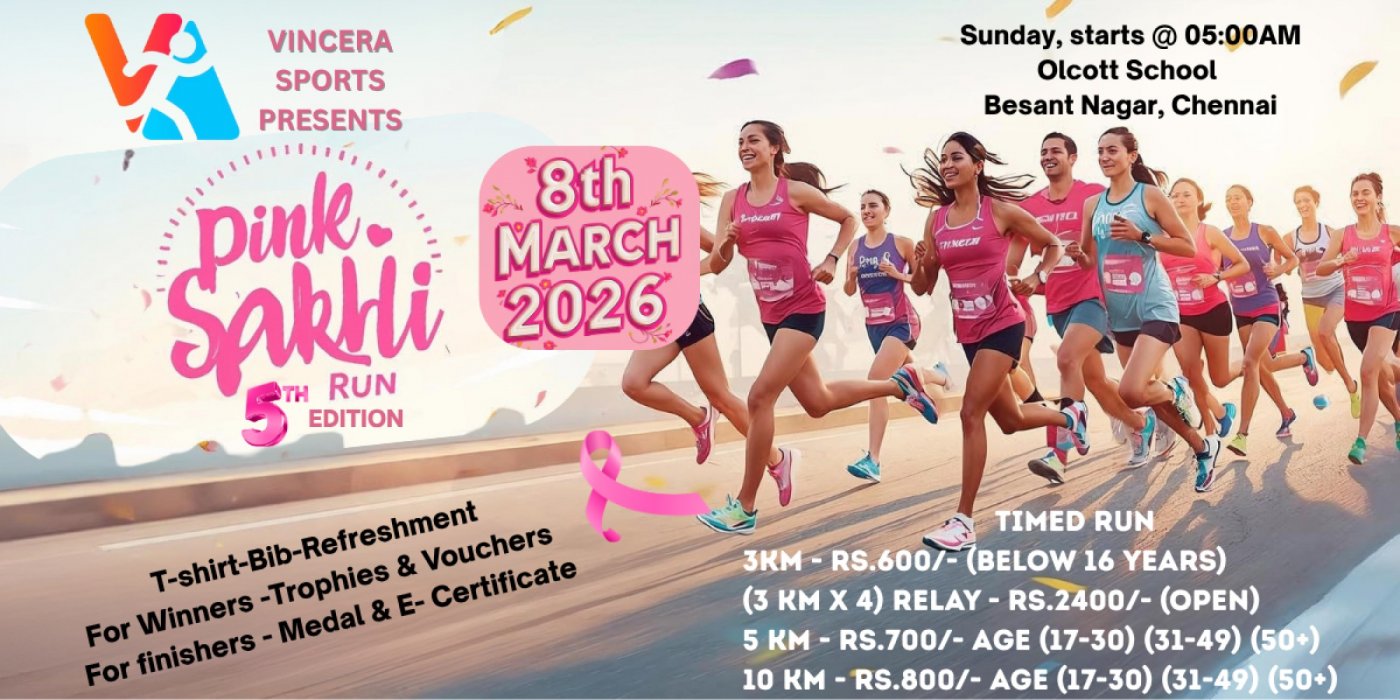 PINK SAKHI RUN, 8 March | Event in Chennai | AllEvents