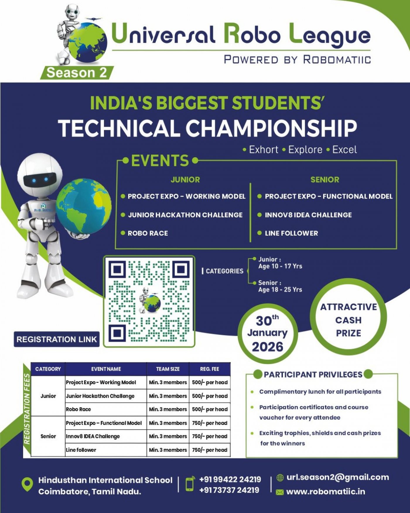 Universal Robo League (URL) - Season 2, 30 January | Event in Coimbatore | AllEvents