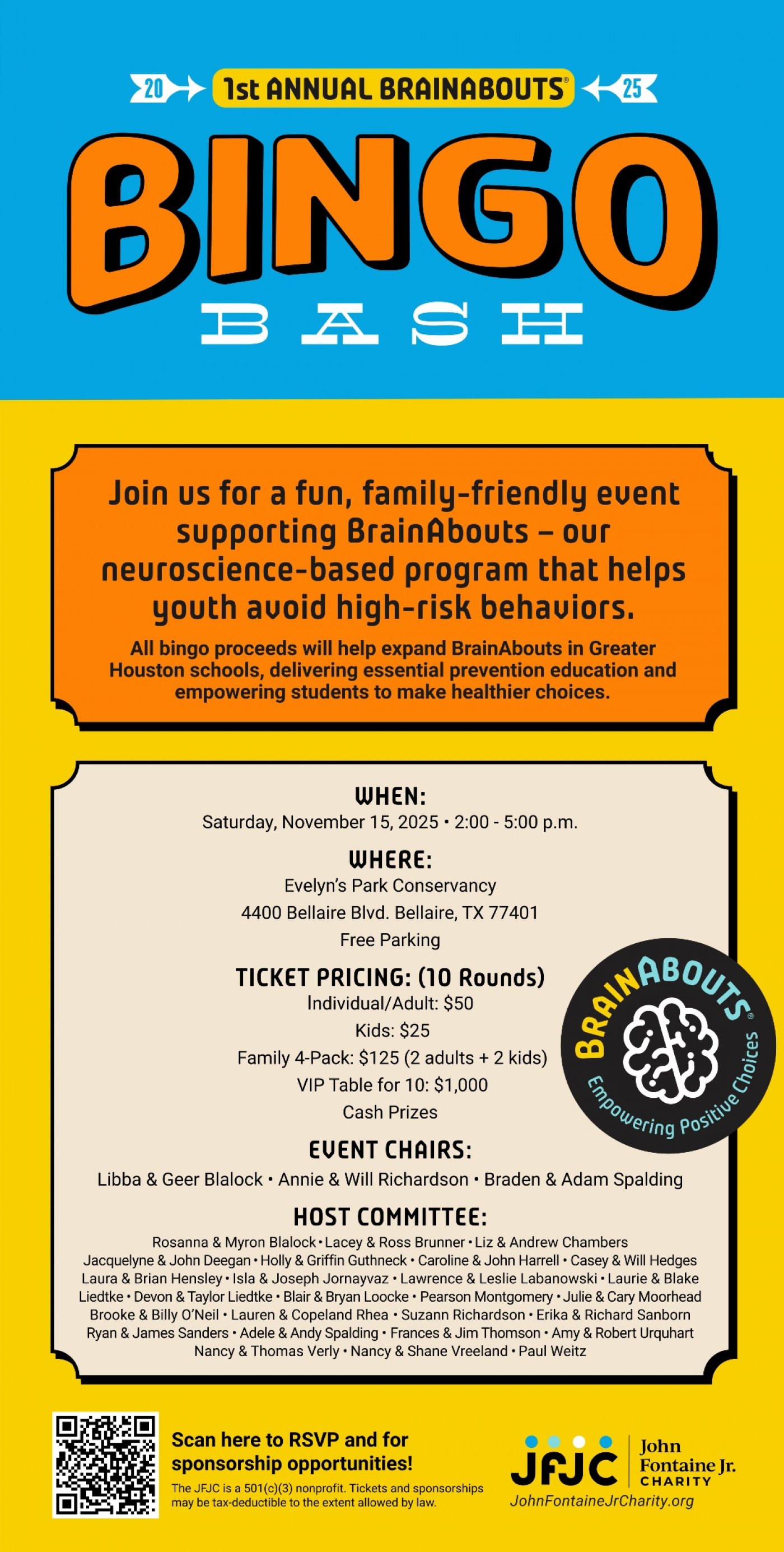 BrainAbouts® Presents Inaugural Bingo Bash at Evelyn's Park | Event in Bellaire | AllEvents