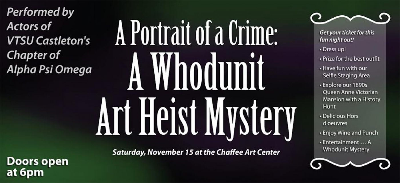 “A Portrait of a Crime:   A Whodunit Art Heist Mystery", 15 November | Event in Rutland | AllEvents
