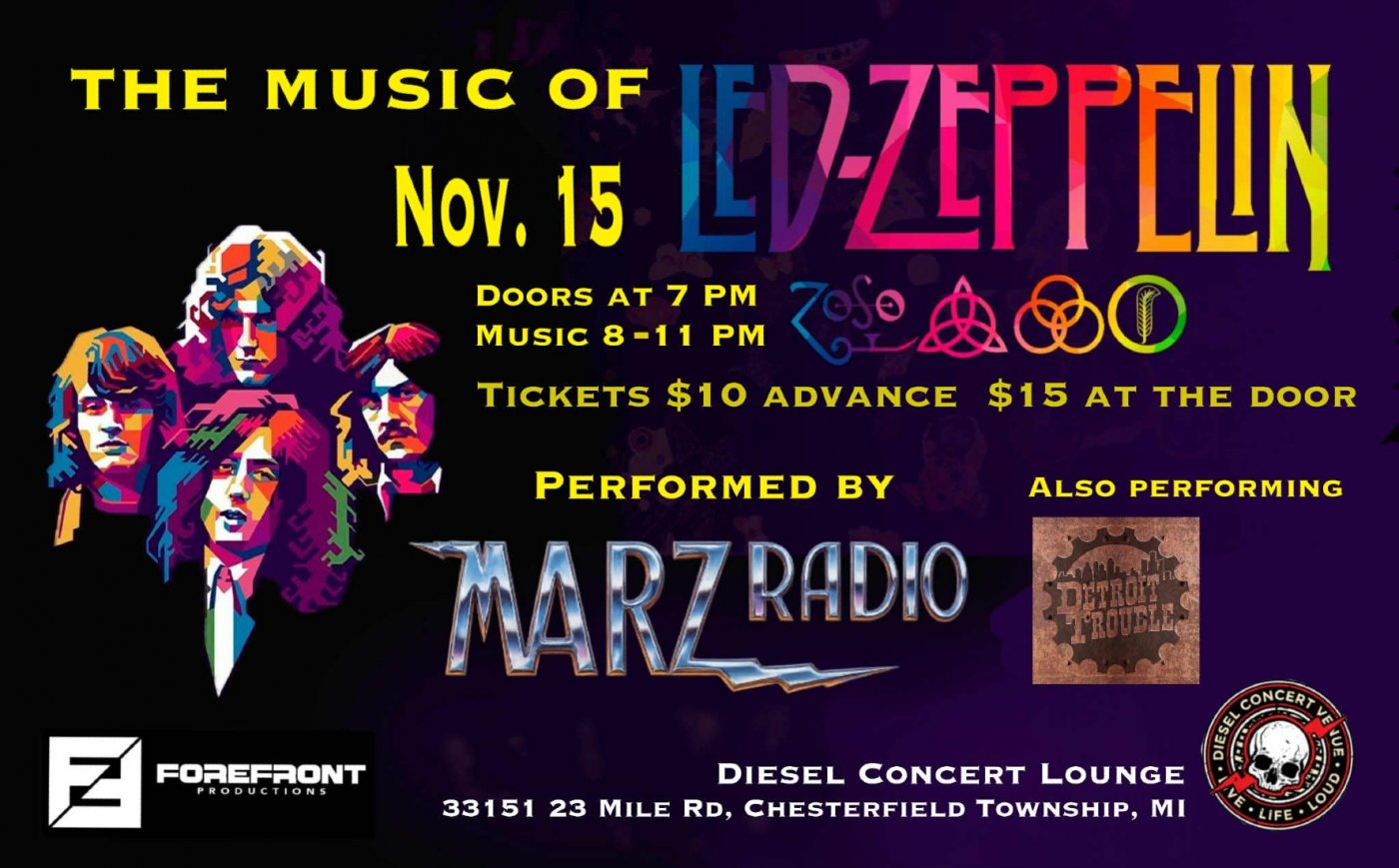  The Music of Led Zeppelin * with Special Guest Detroit Trouble | Event in New Baltimore | AllEvents