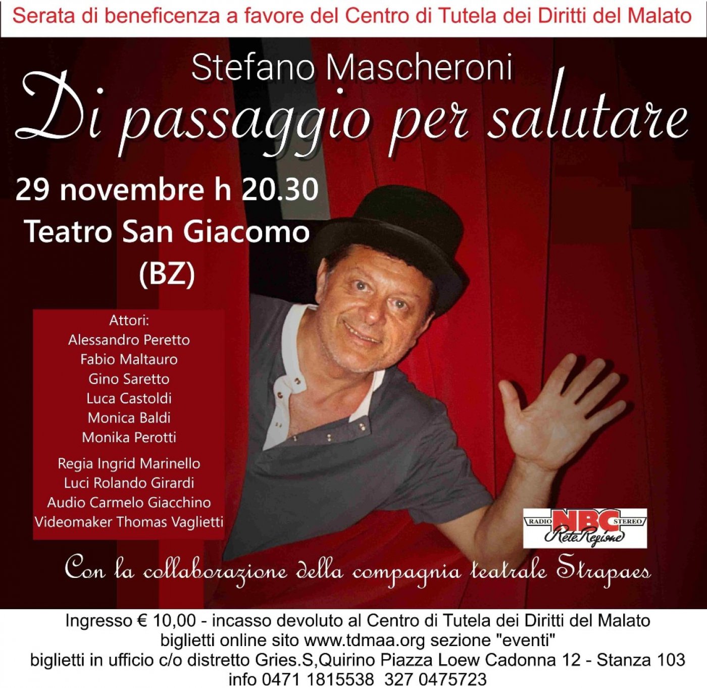 Stefano Mascheroni e Strapaes in "di passaggio per salutare", 29 November | Event in Laives | AllEvents