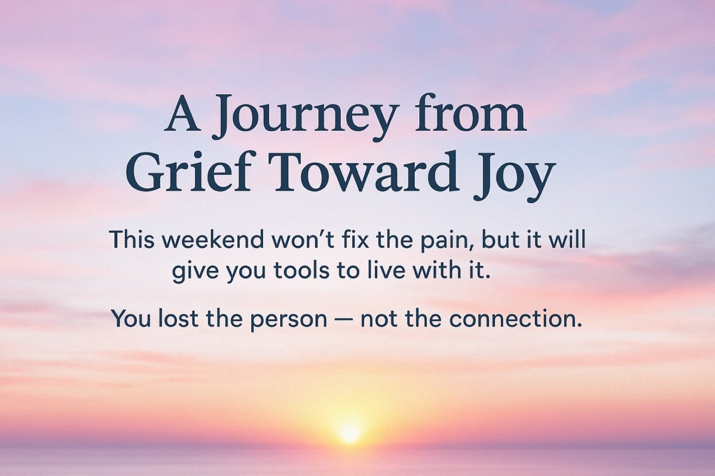 A Journey From Grief Toward Joy, 14 November | Event in Venice | AllEvents