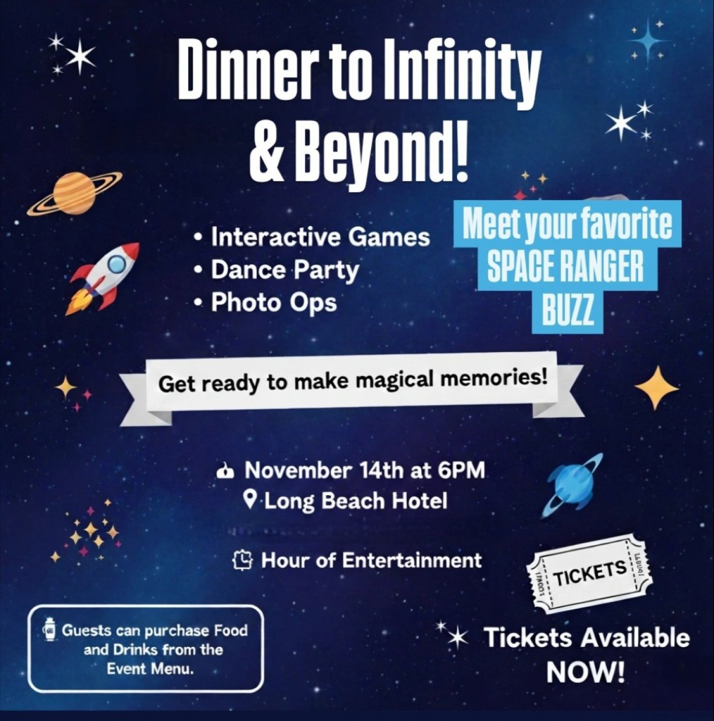 Dinner to Infinity and Beyond! 🚀 | Event in Long Beach | AllEvents