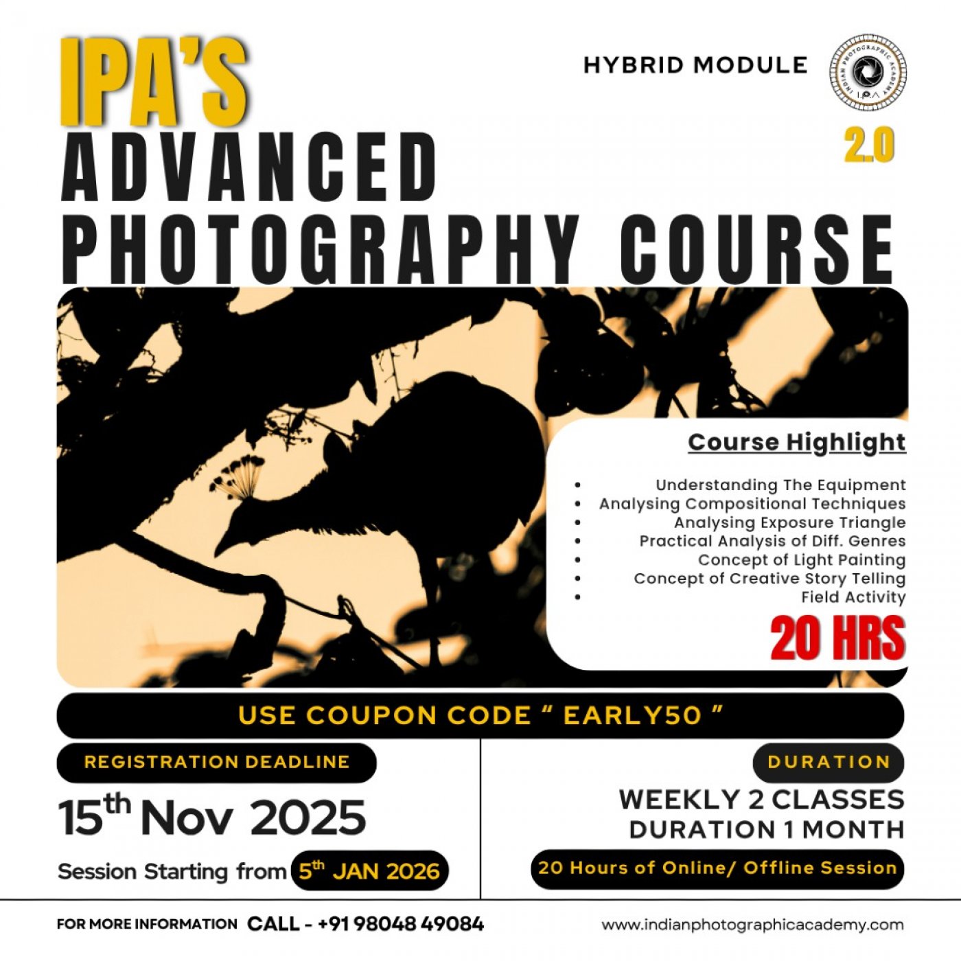 Advanced Photography Course by IPA ( Hybrid Course ) Season 2, 5 January | Online Event | AllEvents