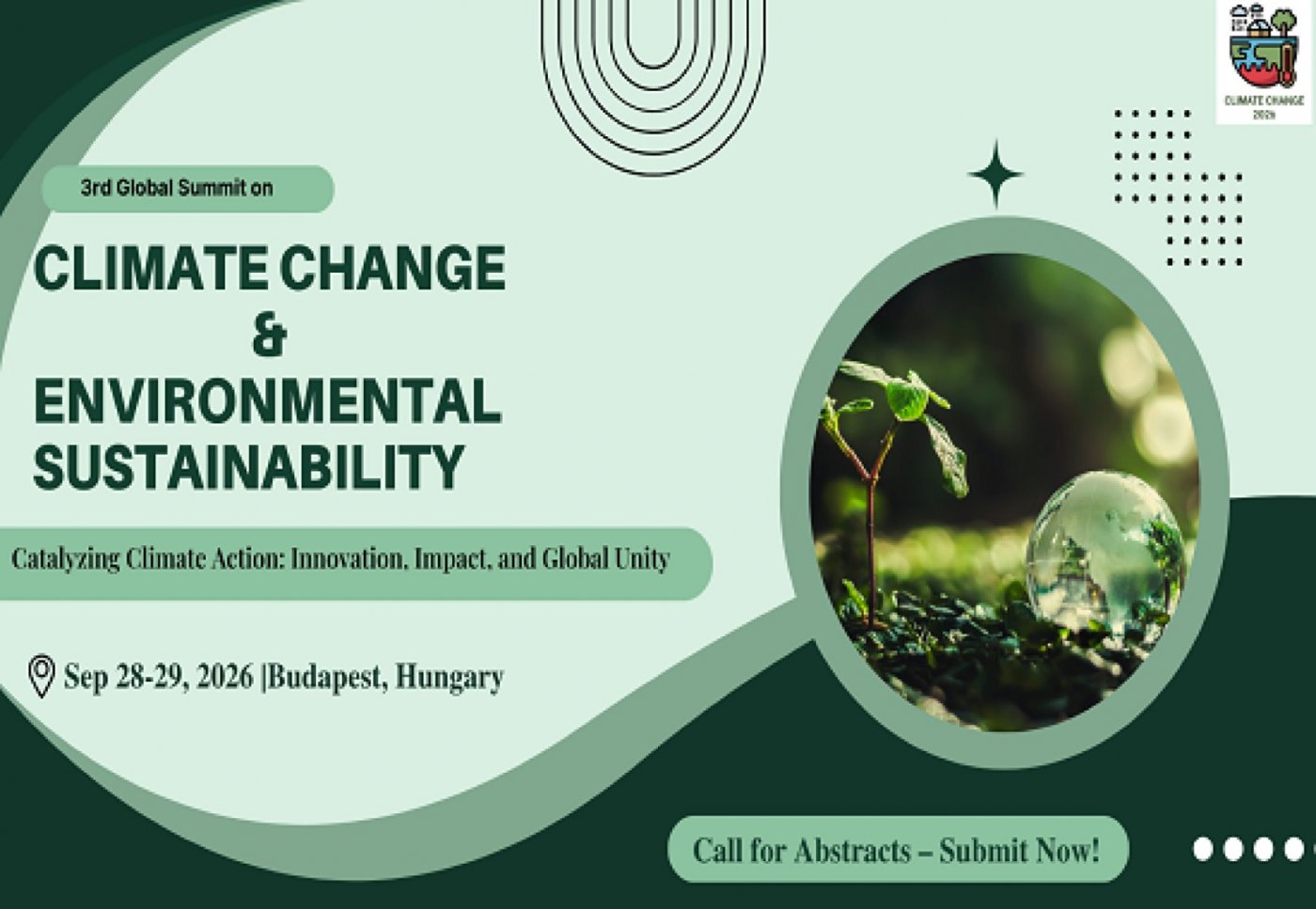 3rd Global Summit on Climate Change & Environmental Sustainability, 28 September | Event in Budapest | AllEvents