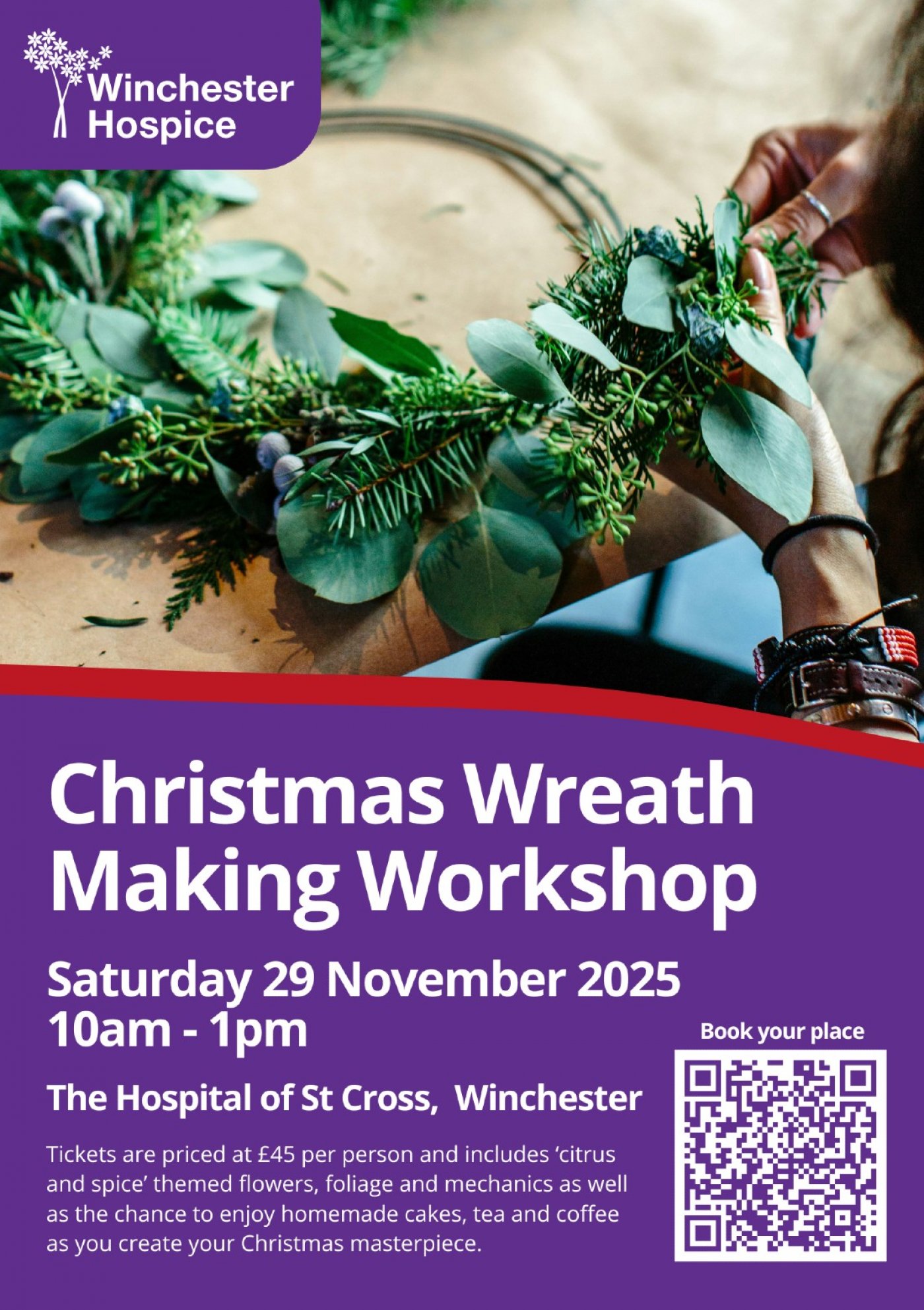 Christmas Wreath Making - In Support of Winchester Hospice, 29 November | Event in Winchester | AllEvents