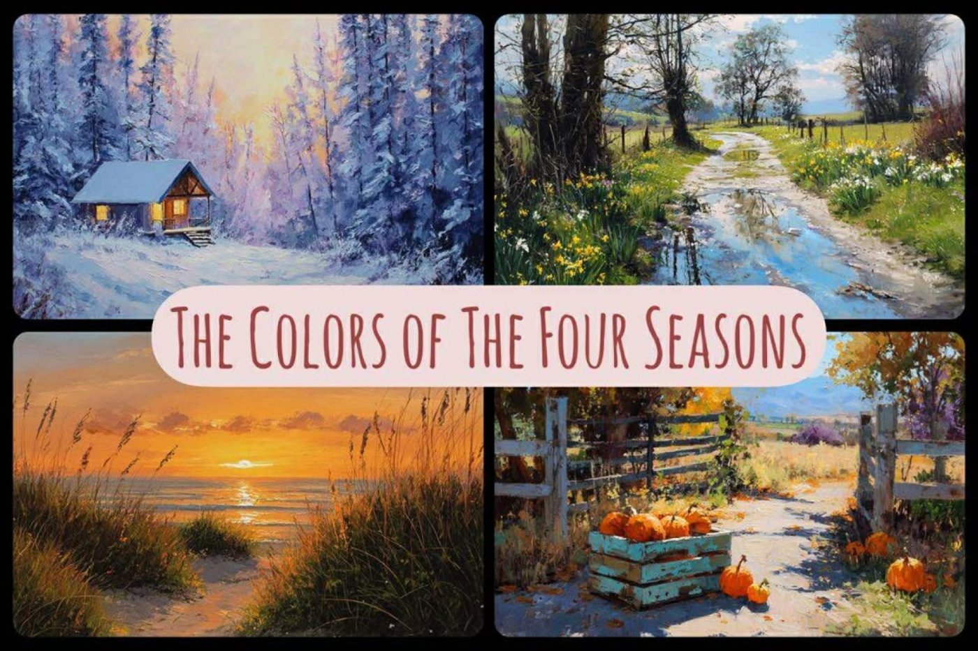 ONLINE ZOOM: 12-Week Color Theory Beginner Watercolor Course - The Colors of the Four Seasons, 16 January