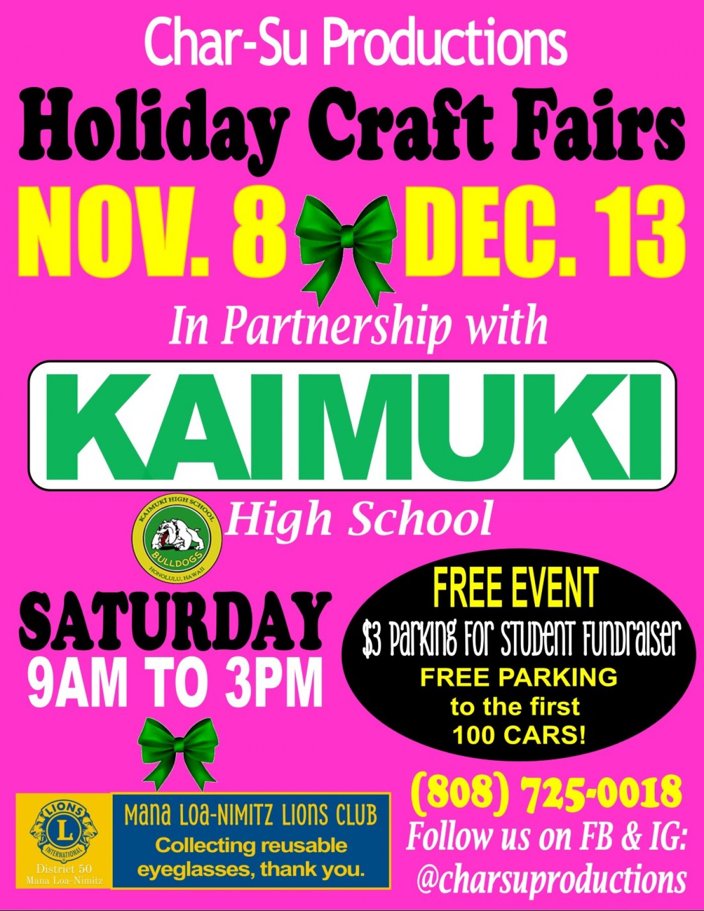 Stop n Shop @ Kaimuki High School (Holiday Craft Fair), Kaimukī High ...